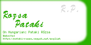 rozsa pataki business card