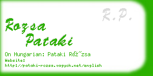 rozsa pataki business card